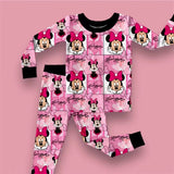 Pre-order GLP2280 baby Girls pink cartoon mouse pajamas ( Deadline Dec.17 )