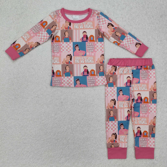 GLP2281 baby Girls BUBBLE GUM pajamas