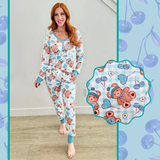 Pre-order GLP2283 adult women Valentine's Day cartoon bear blue pajamas（Deadline Dec.18）