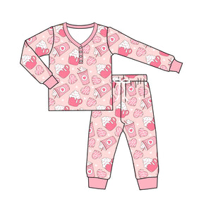 Pre-order GLP2284 adult women Valentine's Day pink pajamas（Deadline Dec.18）