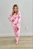 Pre-order GLP2286 baby Girl Valentine's Day pink pajamas ( Deadline Dec.18 )