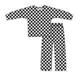 Pre-order GLP2293 Adult women black white plaid Pajamas（Deadline Dec.25）