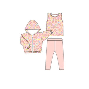 Pre-order GLP2310 baby Girls orange floral outfits  ( Deadline Dec.29 )