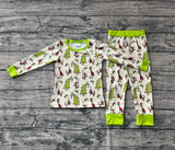 Pre-order GLP2603 Girls Christmas Santa Claus green pajamas