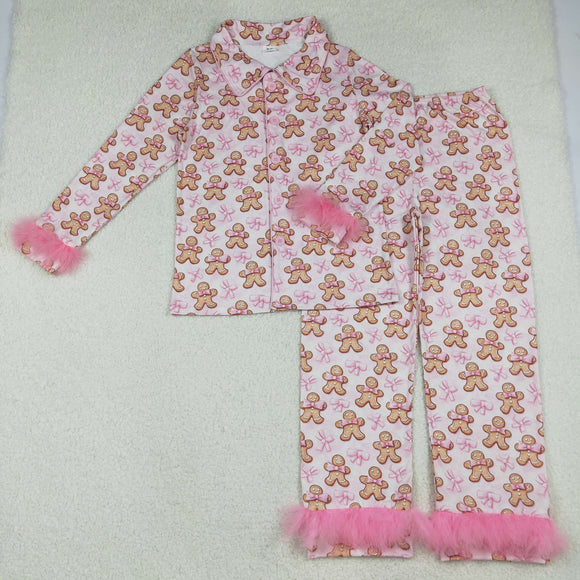 GLP2716 adult women Christmas gingerbeard  furry pajamas