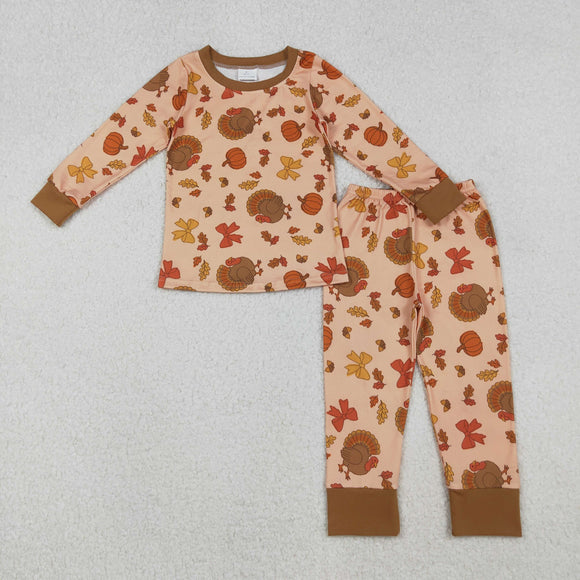 GLP2883 Thanksgiving boys pajamas 12/18M-7/8T