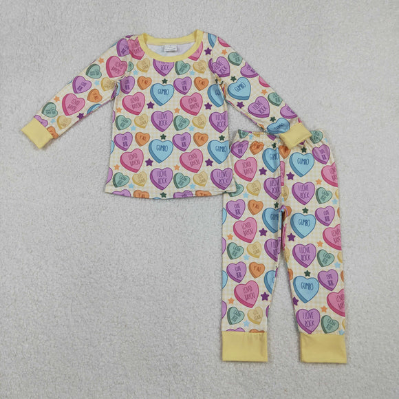 GLP2981  baby girls Valentine's Day  pajamas