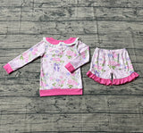 GLS0082 girls doll girls long sleeve shorts outfits