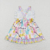 GSD0551--bunny Color lace  girls dress