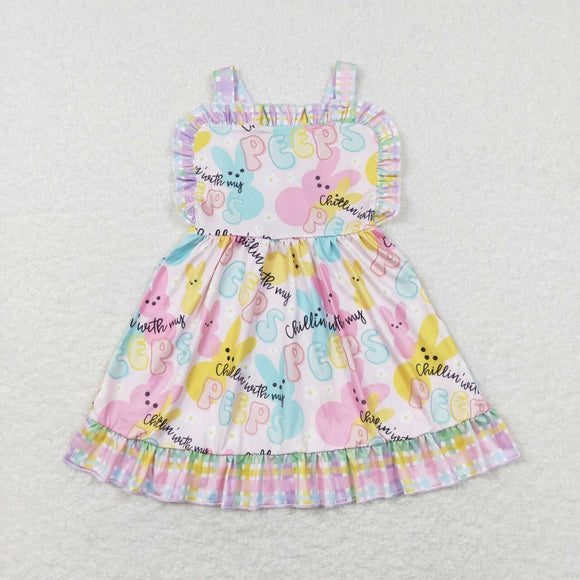 GSD0551--bunny Color lace  girls dress