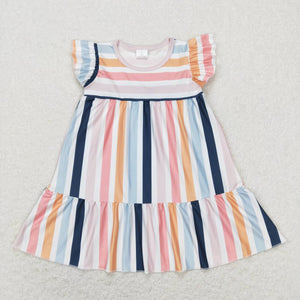 GSD0564-- Color stripe girls dress