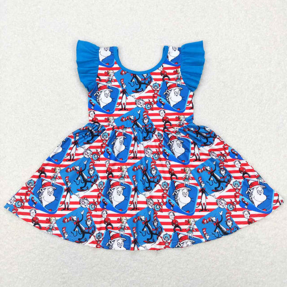 GSD0567-- miss things blue girls dress