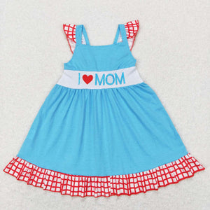 GSD0594-- i love mom girls dress