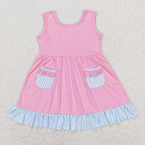 GSD0608-- short sleeve pink girls dress