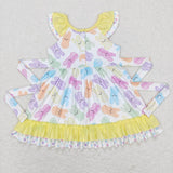 GSD0610--short sleeve bunny girls dress