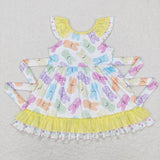 GSD0610--short sleeve bunny girls dress