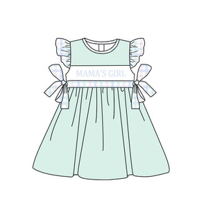 Sleeveless MAMA'S GIRL green girls summer dress