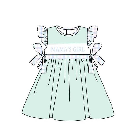 Sleeveless MAMA'S GIRL green girls summer dress