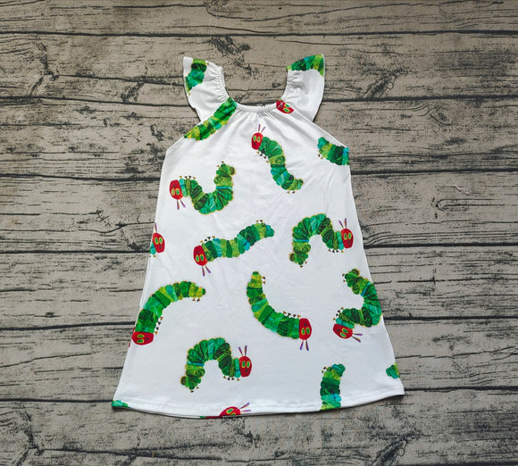 Flutter sleeves caterpillar baby girls summer dress