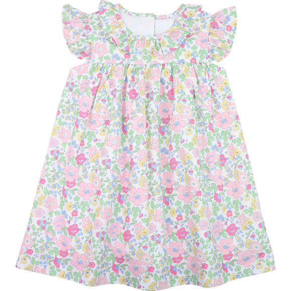 Flutter sleeves floral baby girls summer dress