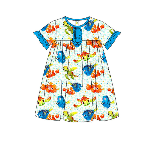Deadline May 15 pre order Short sleeves fish kids girls night gown