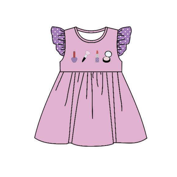 GSD1413 pre order MAKE UP purple girls dress