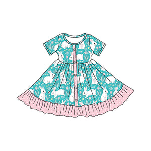 GSD1465 pre order Easter rabbit  girls dress