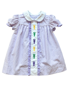 GSD1473 pre order crayfish purple girls dress