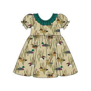 GSD1481 pre order short sleeve mallard ducks girls dress