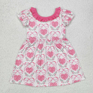 GSD1512 toddler girl clothes pink floral girl summer dress