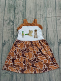 Pre-order GSD1518 girls duck camo Dress embroidery