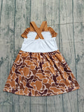 Pre-order GSD1518 girls duck camo Dress embroidery