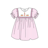 GSD1532 pre-order toddler clothes embroidery rabbit baby girl Easter summer dress