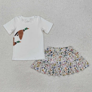 GSD1546 Girl duck white shorts outfits