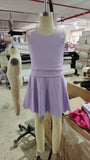 GSD2095 baby girls sleeveless purple skirt outfits Yoga