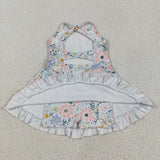 GSD2281 girls sleeveless  floral Dress yoga