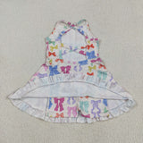 GSD2291  girls blue sleeveless Ice Cream Dress yoga