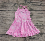Pre-order GSD2288 girls sleeveless Butterfly Dress yoga
