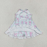 GSD2297 girls sleeveless bow Dress yoga