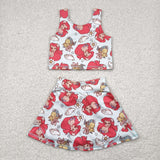 GSD2354 girls sleeveless cartoon beauty Dress yoga