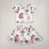 GSD2359 girls short sleeve toy skirt outfits