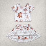 GSD2359 girls short sleeve toy skirt outfits