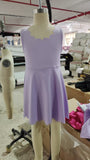 GSD2372 girls purple sleeveless Dress yoga