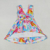GSD2629 girls sleeveless colorful Dress yoga