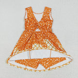 GSD2750 girls sleeveless orange Ice cream waffles Dress yoga