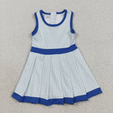 GSD2759 girls Sapphire blue Dress yoga