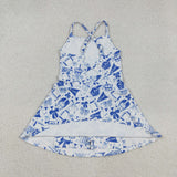 GSD2778 girls navy CHEER derss yoga