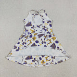 GSD2781 girls purple CHEER derss yoga