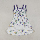 GSD2944 girls Mardi Gras sleeveless Dress yoga