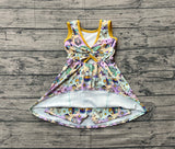 10.22 Pre-order GSD2949 girls Mardi Gras Crocodile sleeveless Dress yoga